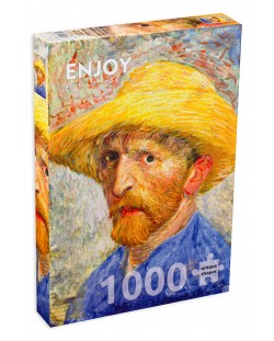 Puzzle Enjoy de 1000 piese - Self-portrait with a Straw Hat